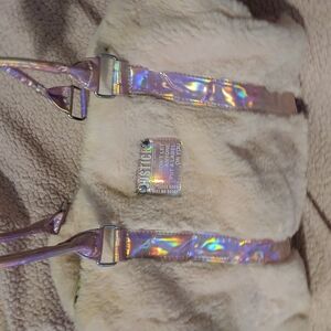 Justice Faux Fur Bag with Holographic Accents